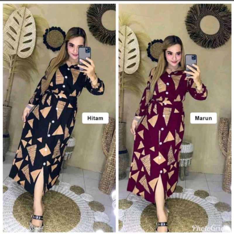 Baju Daster Andin Model Gamis Lengan Panjang