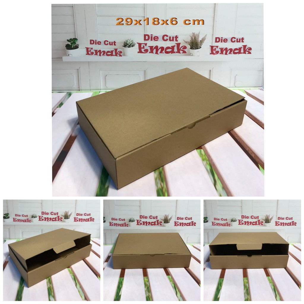 

kardus uk.29x18x6 cm kotak box karton Die Cut