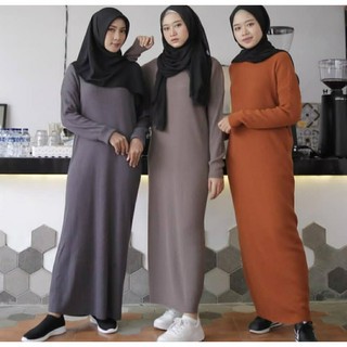 LONG DRESS PREMIUM / MEDARI LONG KNIT / Boxy Dress / Gamis Rajut / Dress Rajut Boxy Rajut