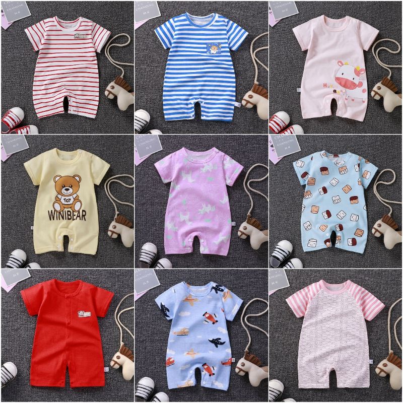 Romper Bayi Jumper segiempat Baju Kodok Bayi Import