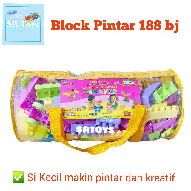 (Gratis Ongkir) Block Pintar Mainan Edukasi 188 bj