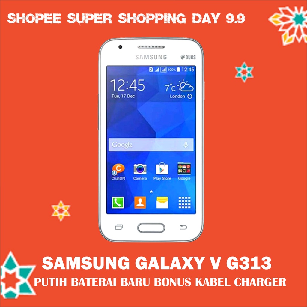 Samsung Galaxy V/SM-G313HZ/Android Samsung/Bisa WA,BBM,FB Hp Murah/ iMEI Aman/ Baterai Baru Mulus