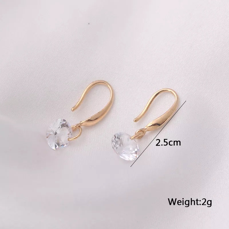 Anting permata Sterling pesta party kondangan wedding import korea murah Shiny