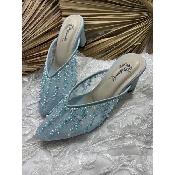 sepatu Rafaizoutfit sepatu wedding babyblue Yesika 7cm tahu