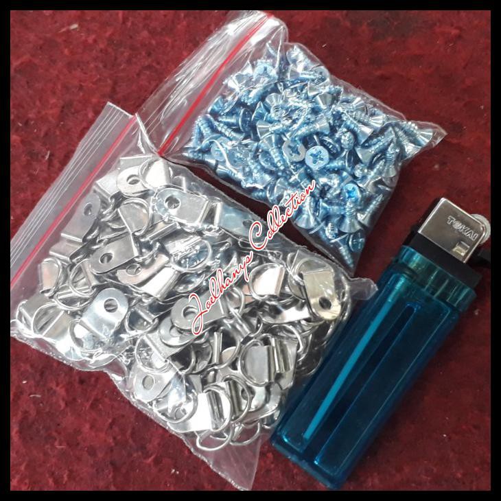 BEST DEAL GANTUNGAN PIGURA RING BULAT KOMPLIT SKRUP ISI 144PCS 