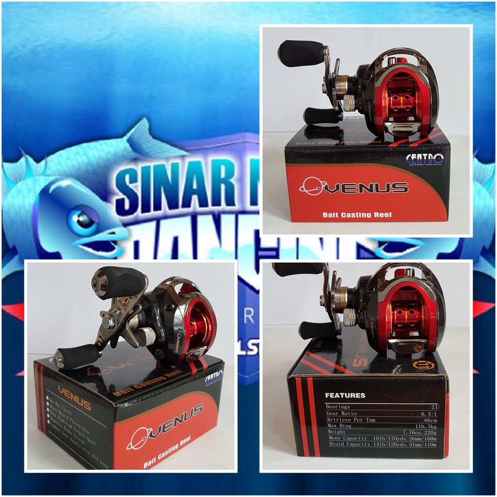 Reel Bait Casting CENTRO VENUS Gear Ratio 6.3:1 11BB