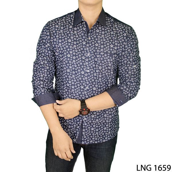 Mens Slim Casual Long Sleeve Stylish Shirts - LNG 1659