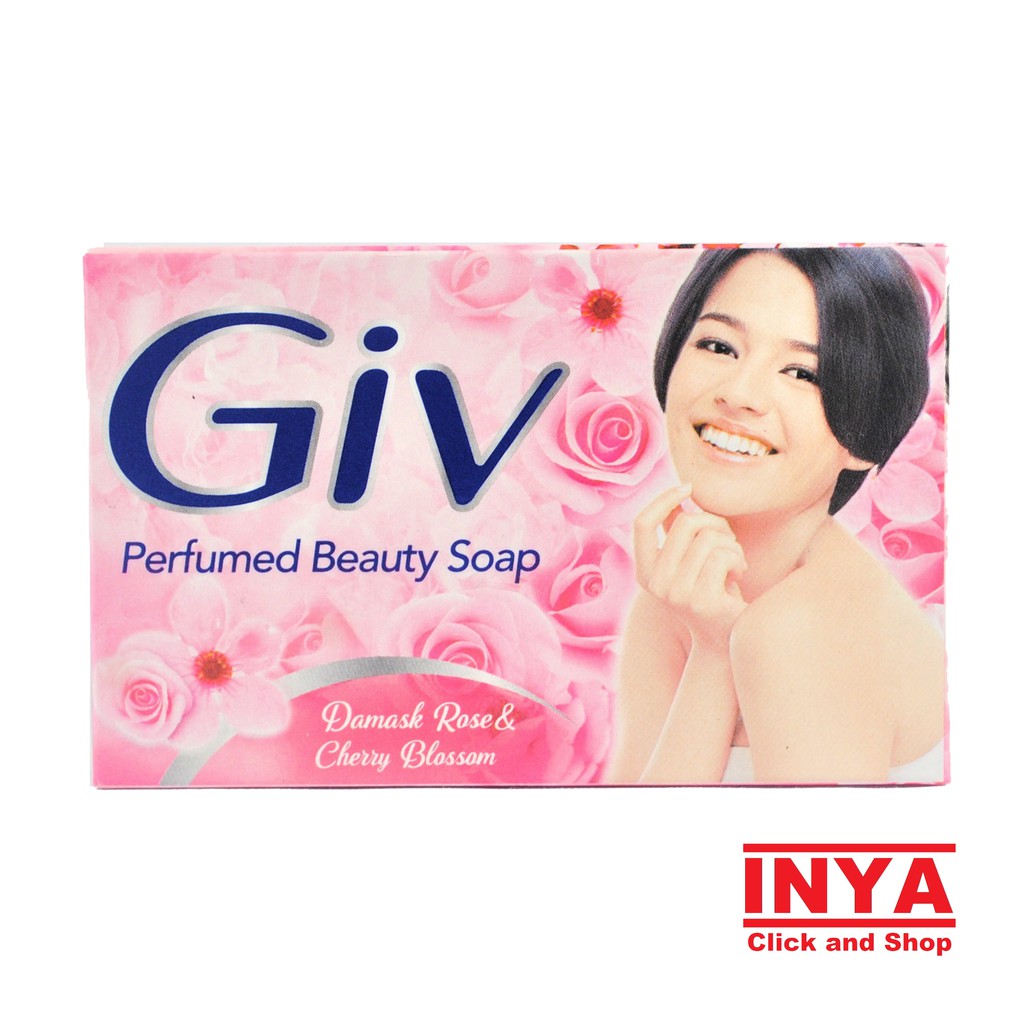 GIV DAMASK ROSE &amp; CHERRY BLOSSOM PERFUMED BEAUTY SOAP 76gr - Sabun Batang