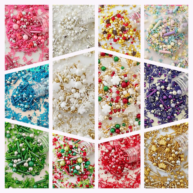 

Springkle 30g Mutiara Rainbow Mix warna BK-0402