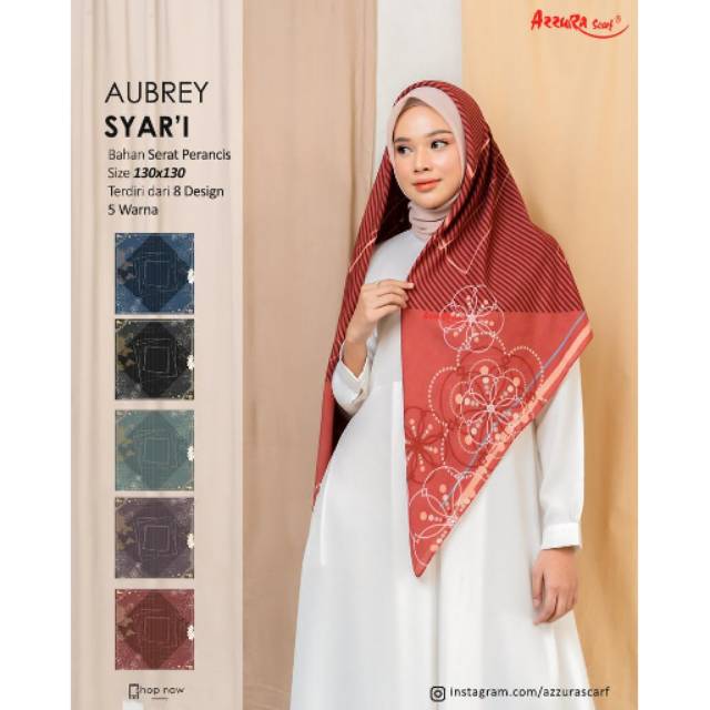 Hijab Square Aubrey Syar'i by Azzura Scarf
