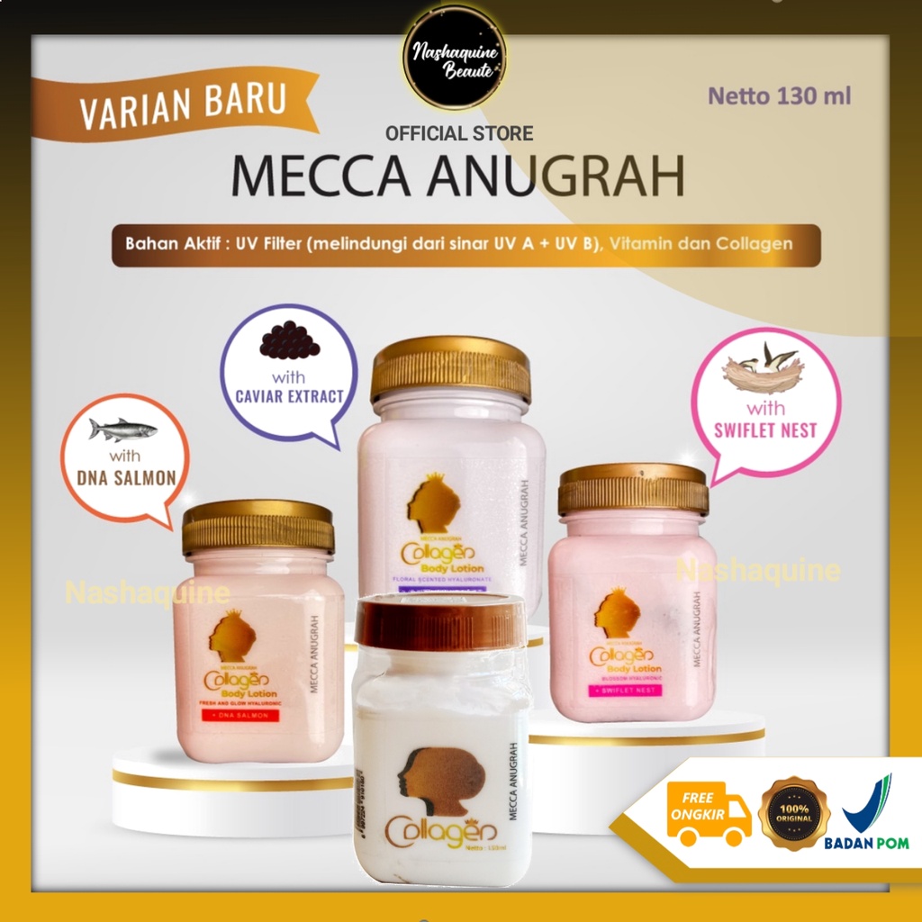 SYB Mecca Anugrah Collagen Body Lotion by SYB Original 100% (Bitcol) | Pemutih Tubuh | Pelembab | BPOM