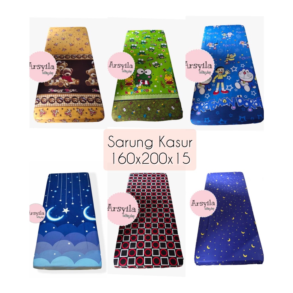 Sarung kasur busa 160x200x15