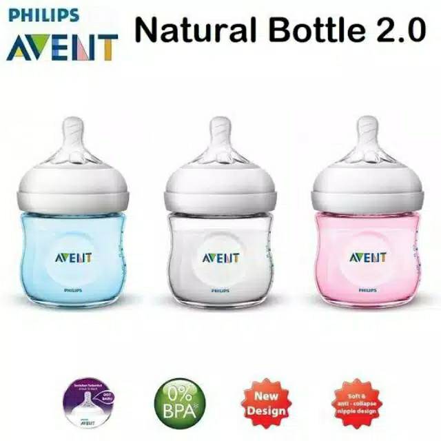 PHILIPS AVENTS - NATURAL 1 PCS DAN 2 PCS (TWIN PACK) 125 ML DAN 260 ML / BOTOL SUSU BAYI