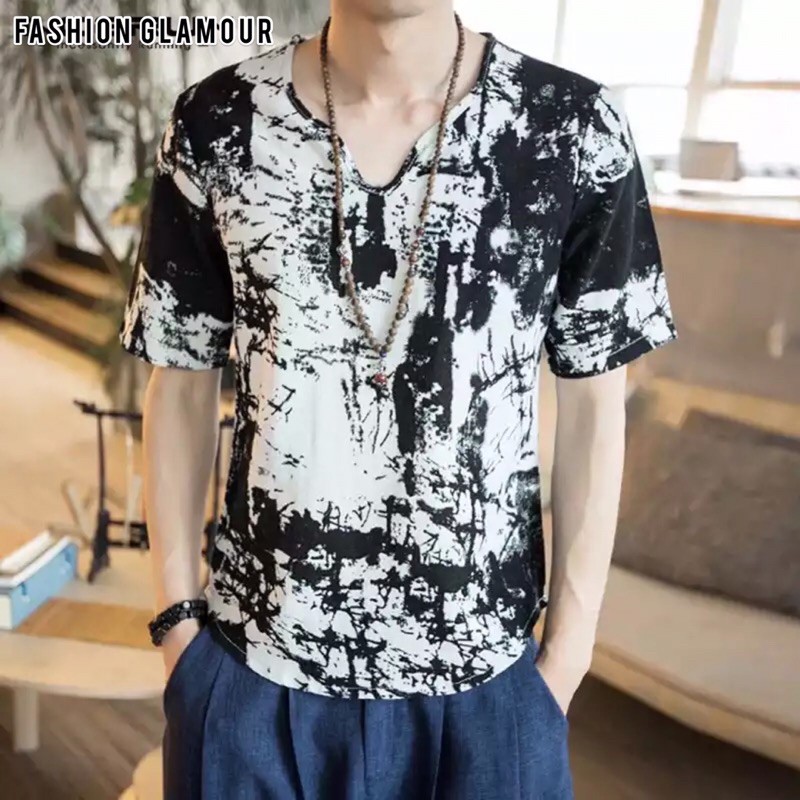 KAOS IMPORT ETNIK PRIA WANITA JEPANG VINTAGE ABSTRAK ORIGINAL BIG SIZE S-5XL