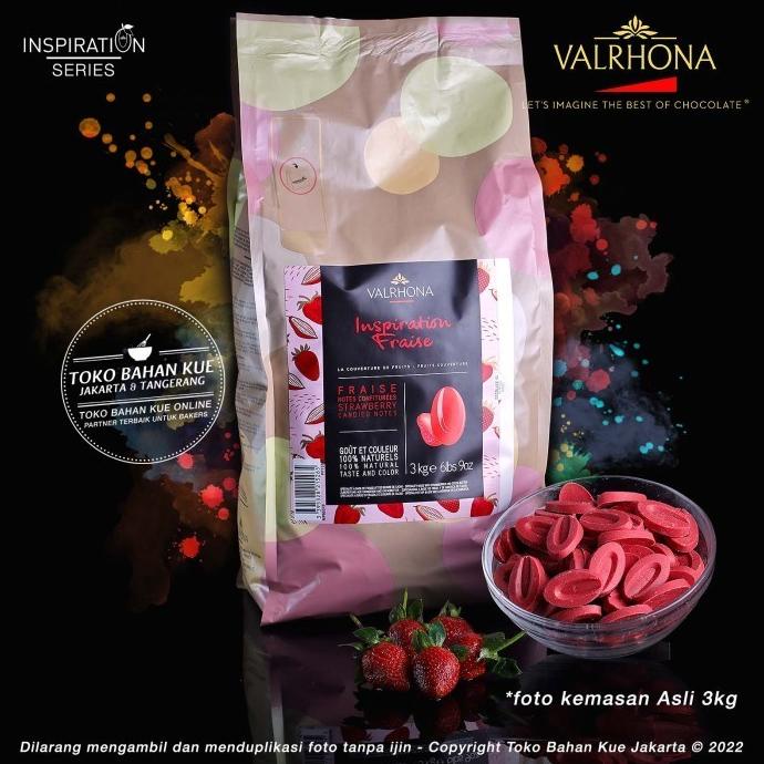 

Valrhona Couverture Chocolate Inspiration STRAWBERRY 100gr FRAISE Feve