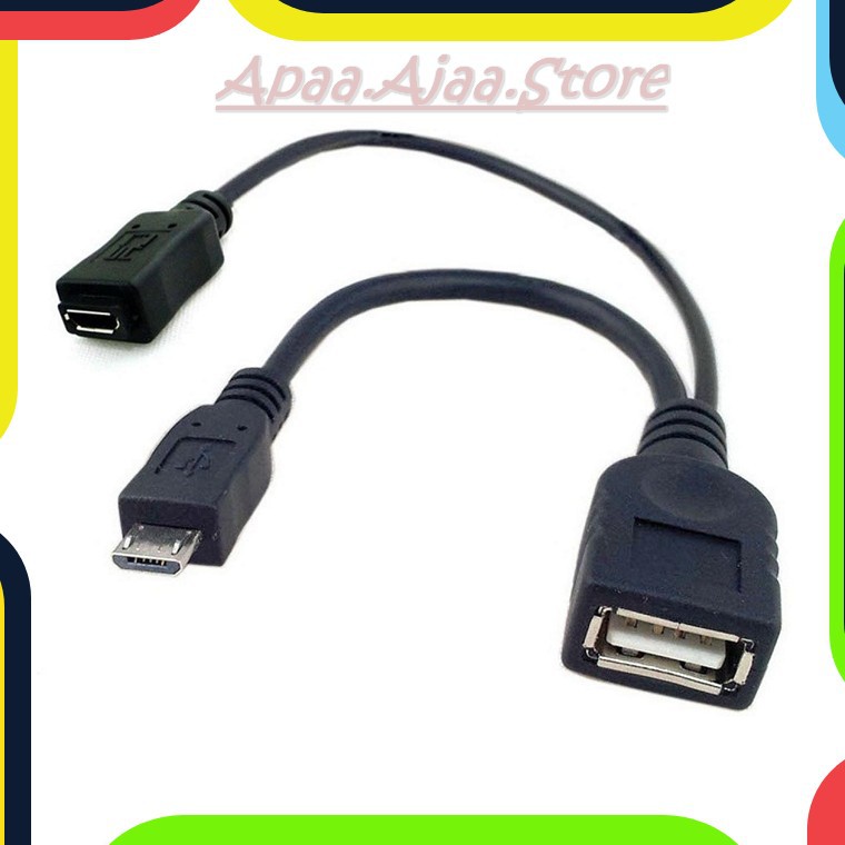 Bayar Ditempat OTG Micro USB to USB Female and Micro USB Female - A-UOY-02