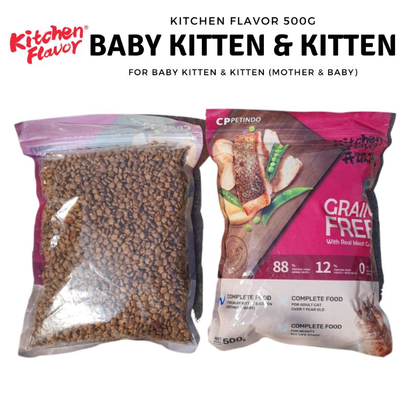Kitchen Flavor Baby Cat & Kitten 500g Plastik Cetik - Makanan Anak Kucing dan Indukan Hamil Menyusui