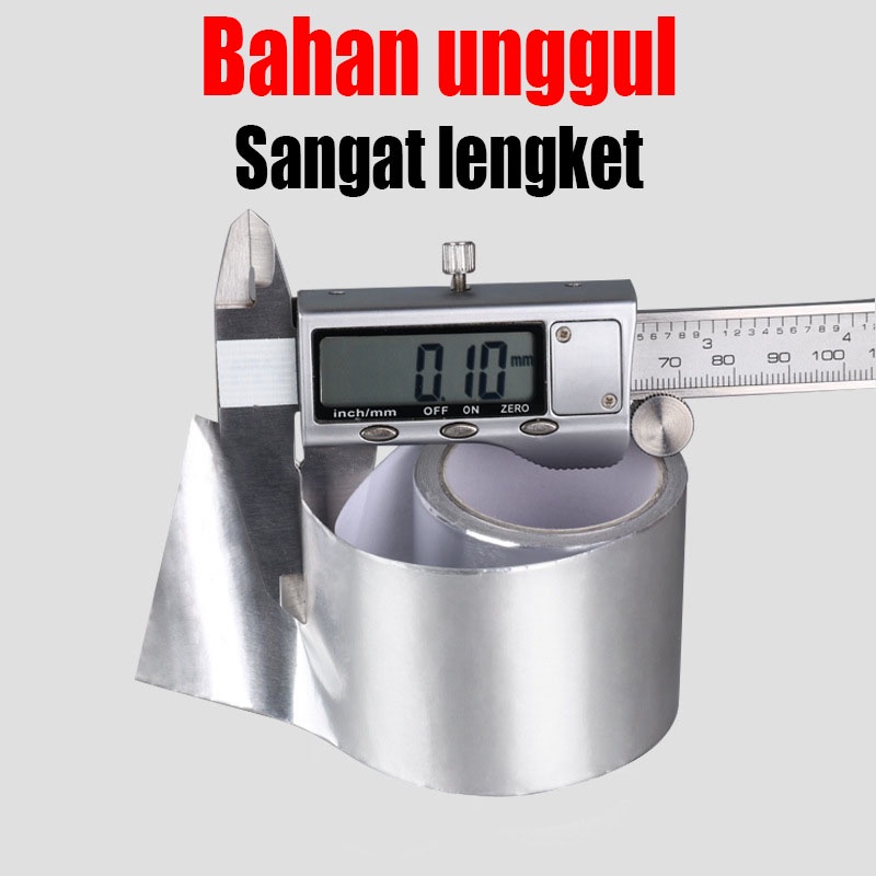 Merek horici Asli full 2cm*5m 3cm*10m 4cm*15m lakban almunium / Tambal lem panci bocor serbaguna / lakban almunium foil