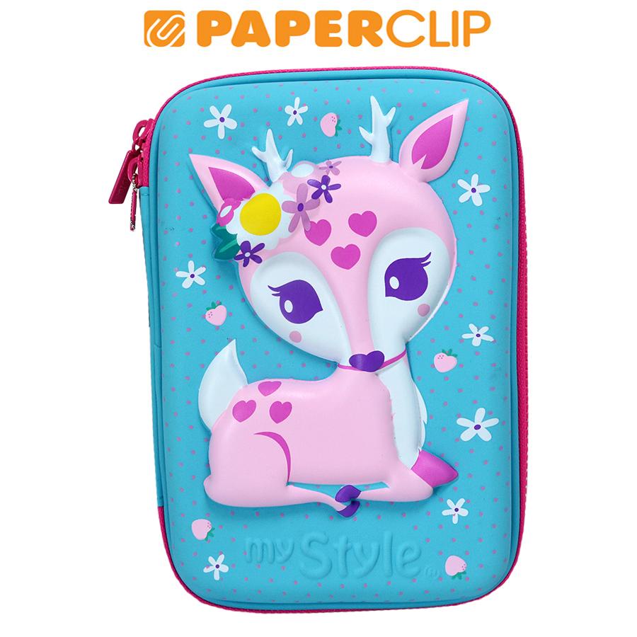 

PENCIL CASE HARDTOP MY STYLE TM2218 WILD DEER BLUE
