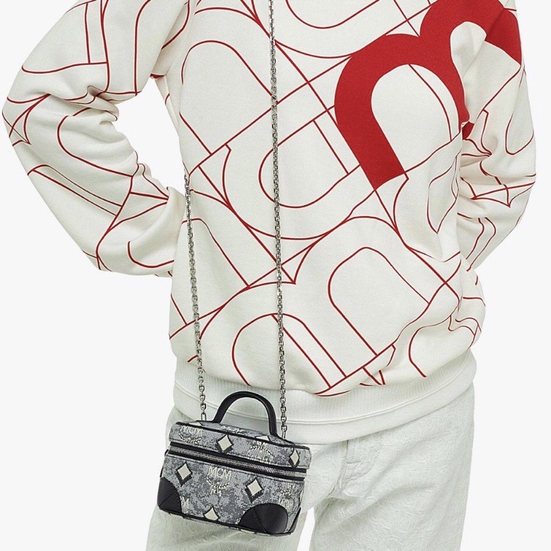 Original MCM X-Mini Rockstar Vanity Case in Vintage Jacquard Monogram