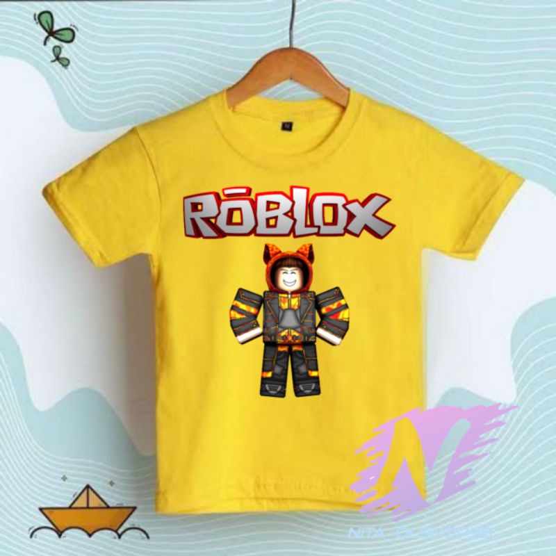 baju minicraft roblox kaos anak karakter boykids roblox Minecraft