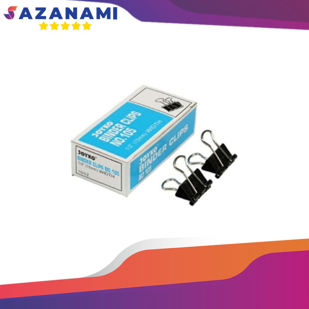 

ZRM BINDER CLIP NO 105 15MM 1/2" PENJEPIT KERTAS KLIP KERTAS