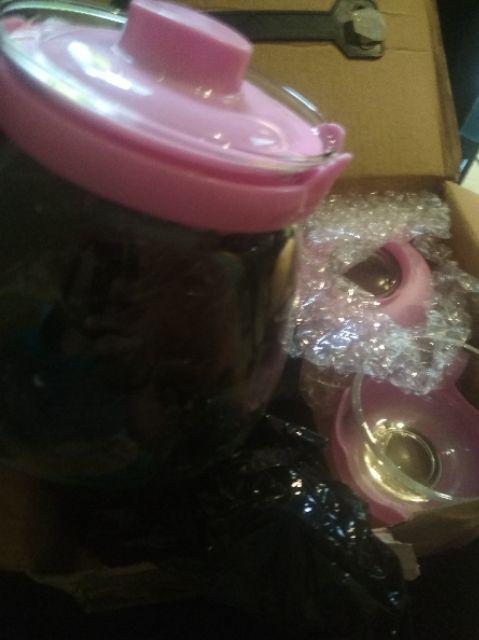 Tea Pot Kaca Set 5 In 1 Warna Random