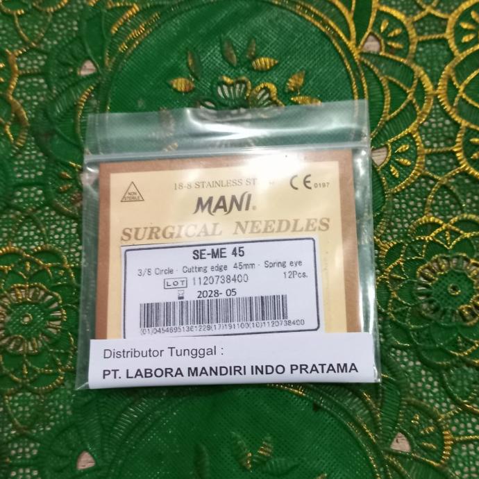 Jarum Bedah Se Me 45/ Surgical Needle / Jarum Hecting Kulit/ Mani
