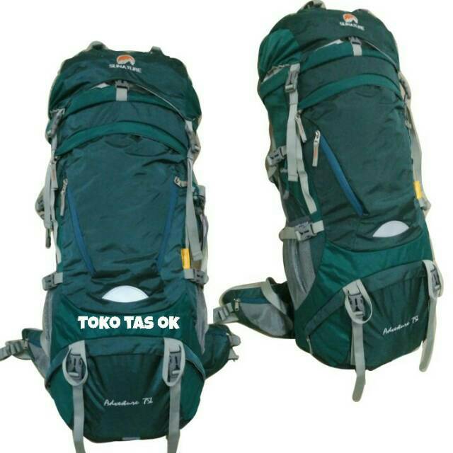 TAS GUNUNG SUNATURE ADVENTURE 75 LITER SUDAH H2O TAS CARRIER 9813 ORIGINAL
