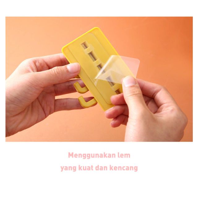 GANTUNGAN TEMPEL PENGAIT SERBAGUNA / GANTUNGAN HOOK 4 SUSUN FREE PACKING BUBBLE VD