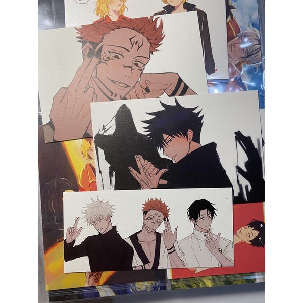 jujutsu kaisen fanmerch artprint by SH_N_juju sukuna megumi gojo yuuta
