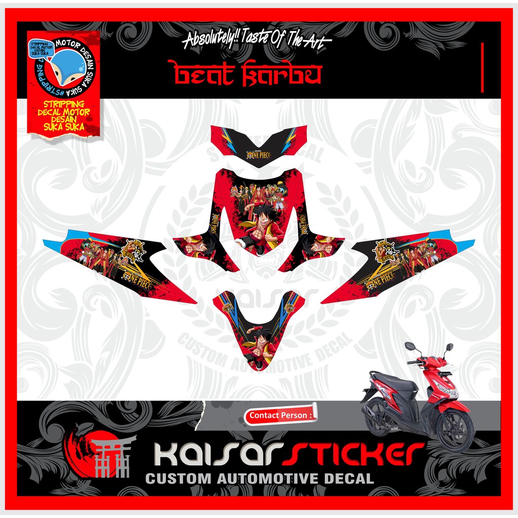 Sticker Decal Full Body BEAT KARBU - Sticker Decal BEAT KARBU Anime One Piece