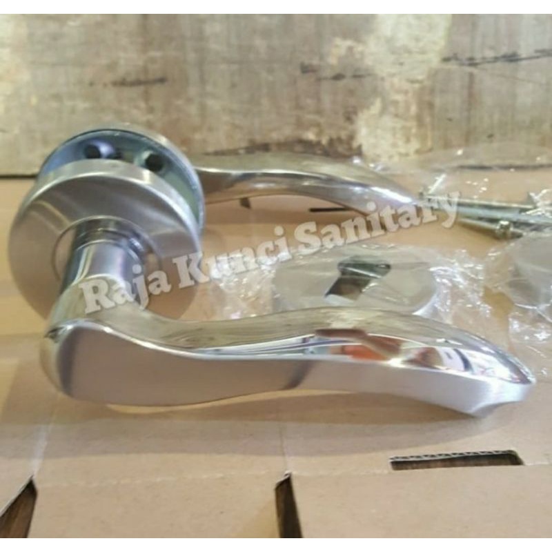 Paket Lengkap Handle Roses Stainless+Kunci Stainless+Cylinder