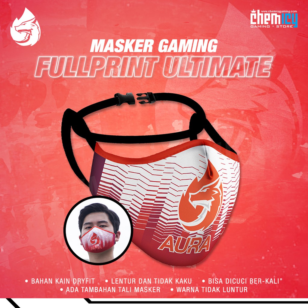 Masker Gaming Fullprint Ultimate Aura Esports