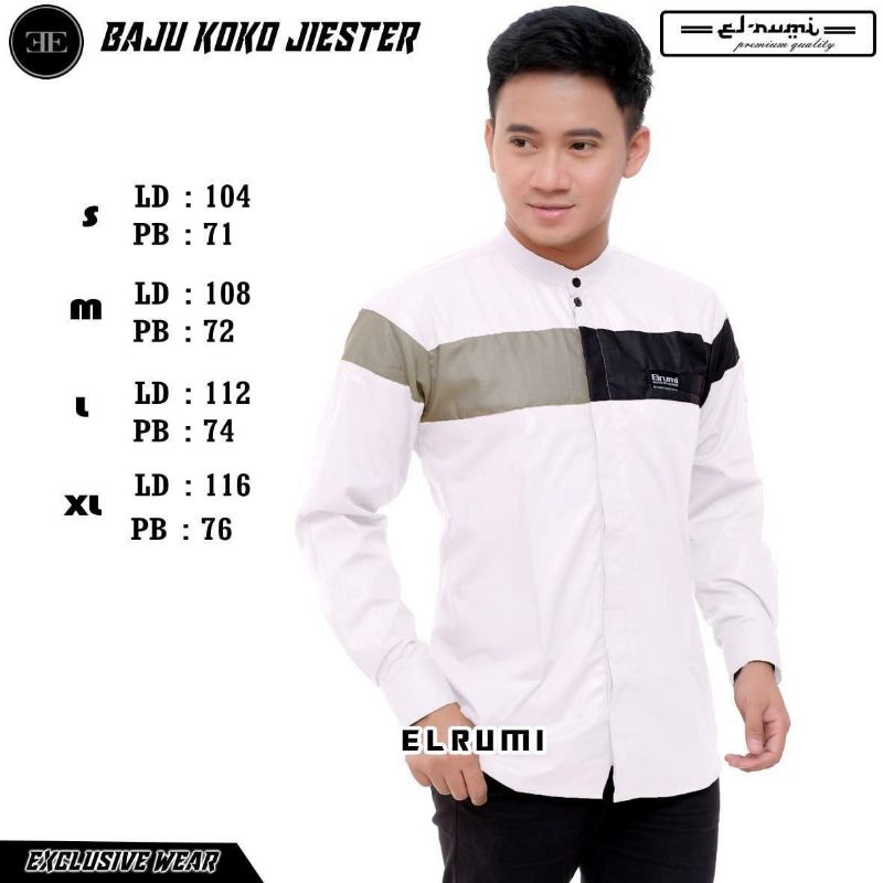 baju koko baju muslim pria Elrumi original