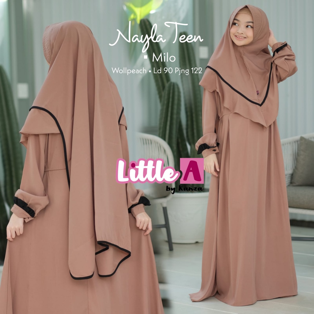 NAYLA TEEN gamis anak syari muslim original produk by little A