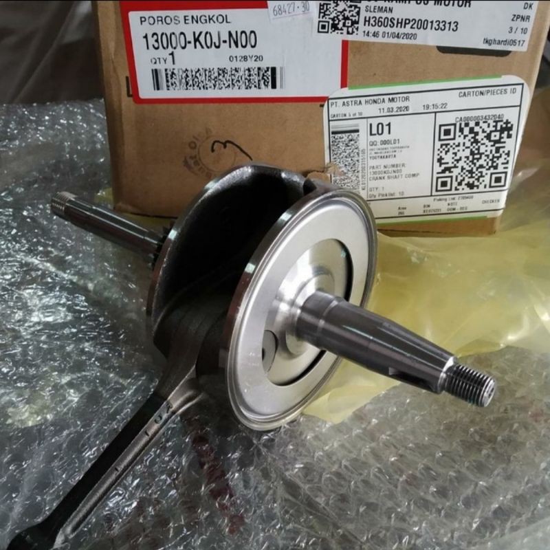 kruk as / crankshaft / poros engkol komplit genio / Beat 2020 K0J asli honda 13000-K0J-N00