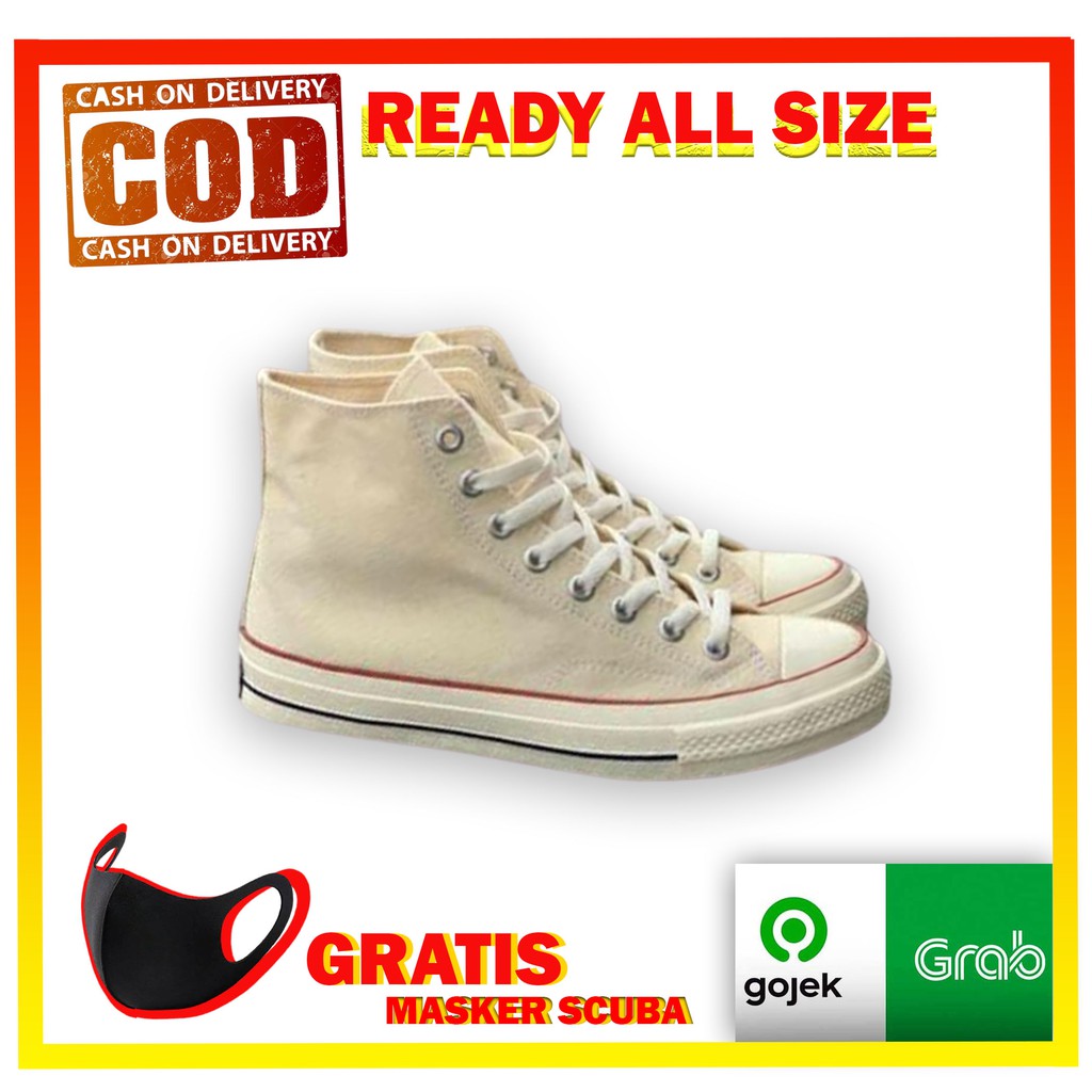 SEPATU SEKOLAH Ventela 70s High Cream Original / VENTELA BTS HC 70S CREAM