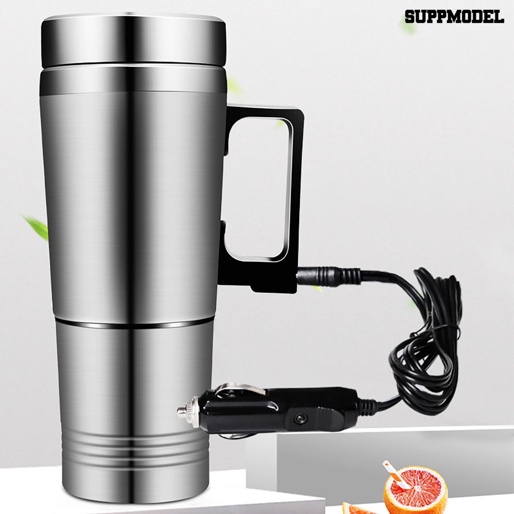 Ketel Pemanas Air Teh Kopi Susu Elektrik 12 / 24V 300ml Bahan Stainless Steel Untuk Mobil