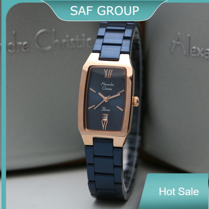 JAM TANGAN WANITA ALEXANDRE CHRISTIE AC 2455 / AC2455 ROSEGOLD BLUE ORIGINAL by plp