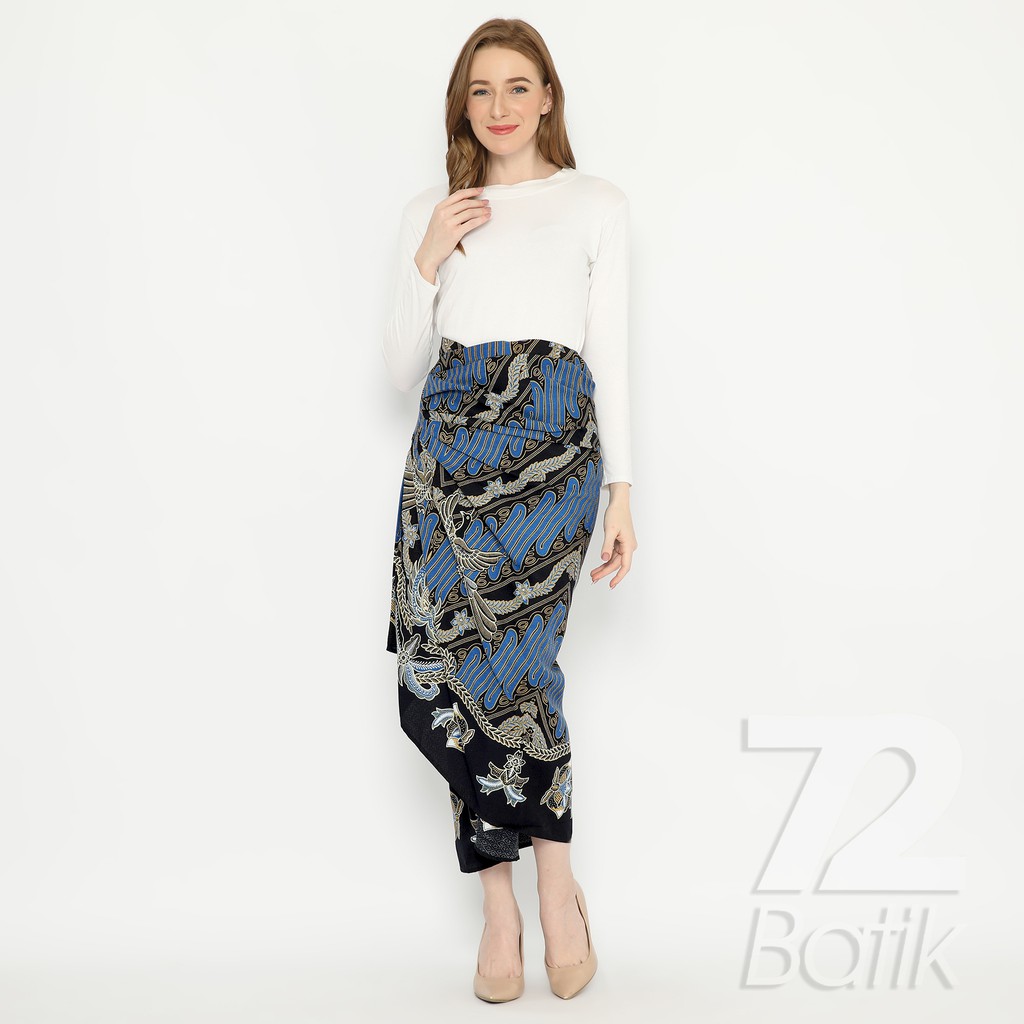 ROK BATIK SPAN Skirt Lilit Artha Kebaya Instan Modern Wanita Warna Biru Hitam Abu Grey 723396 Cap 72 - Rok Batik Lilit Bawahan Skirt Kamen Kebaya Songket Batik Panjang Plisket Span Instan Jadi Bali Lembaran Premium Modern Untuk Wanita Kondangan