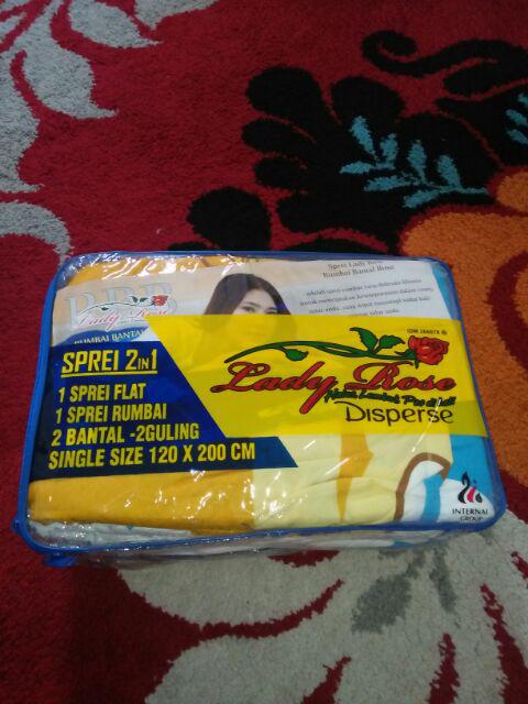 Sprei Lady Rose Duo 2in1 Motif Doraemon Sorong 120x200 - 120 Single Sp - Robot Kucing Biru