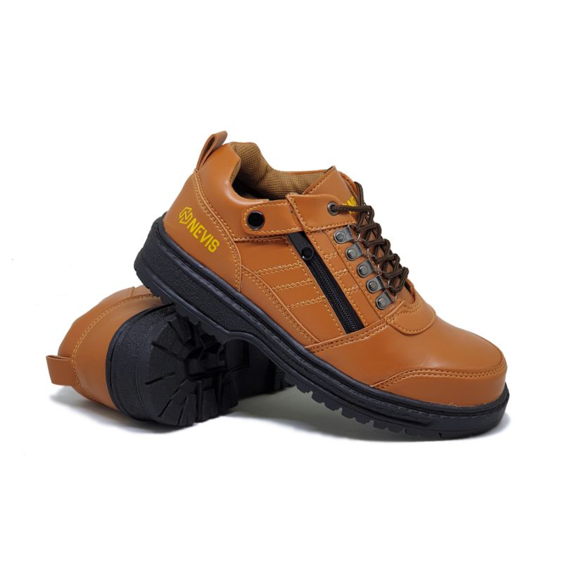 Sepatu Safety Original Nevis Nvs 25 Sepatu Kerja Proyek Lapis Besi Bonus Jahit Sol