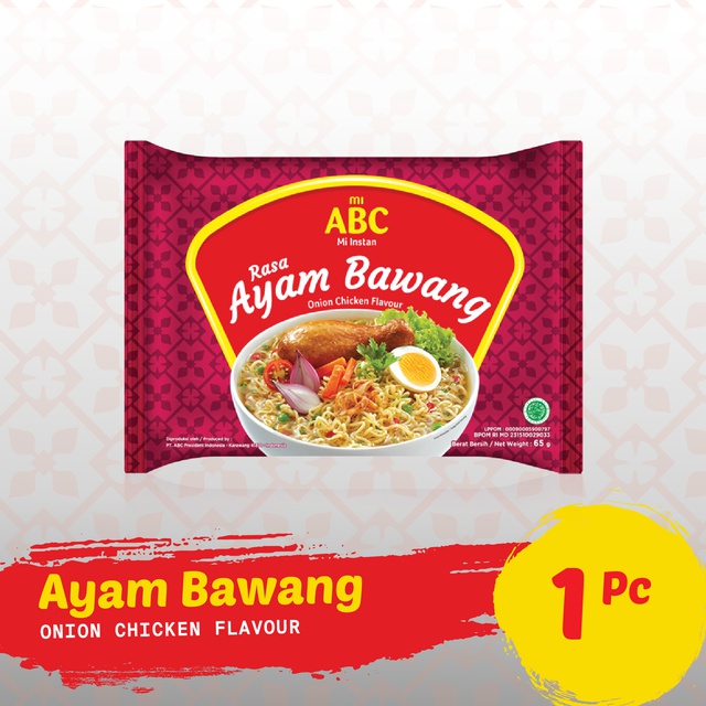 Jual Abc Mie Instan Ayam Bawang 65 Gr Shopee Indonesia