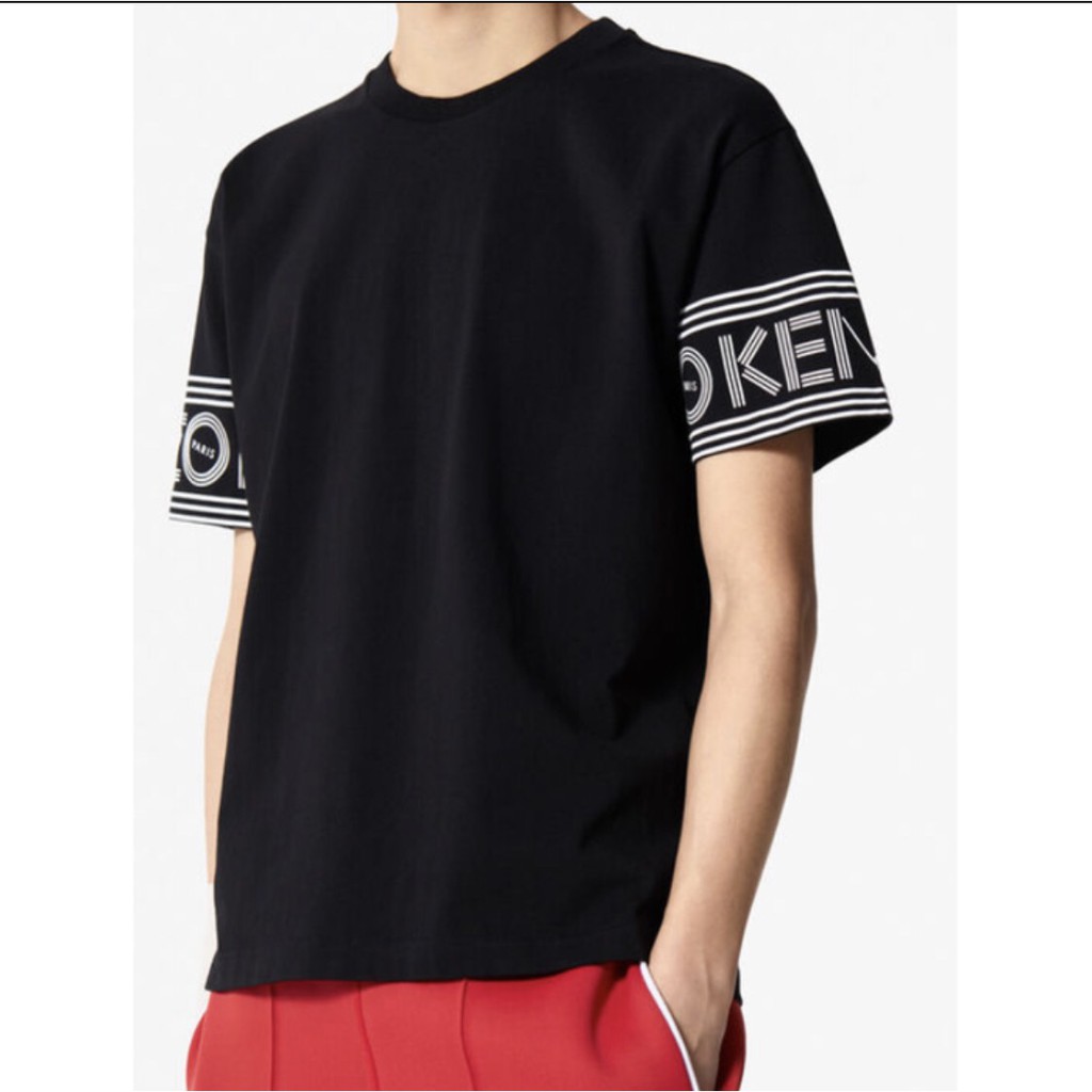 Kenzo Paris Sleeve Logo Black White - Original 100%