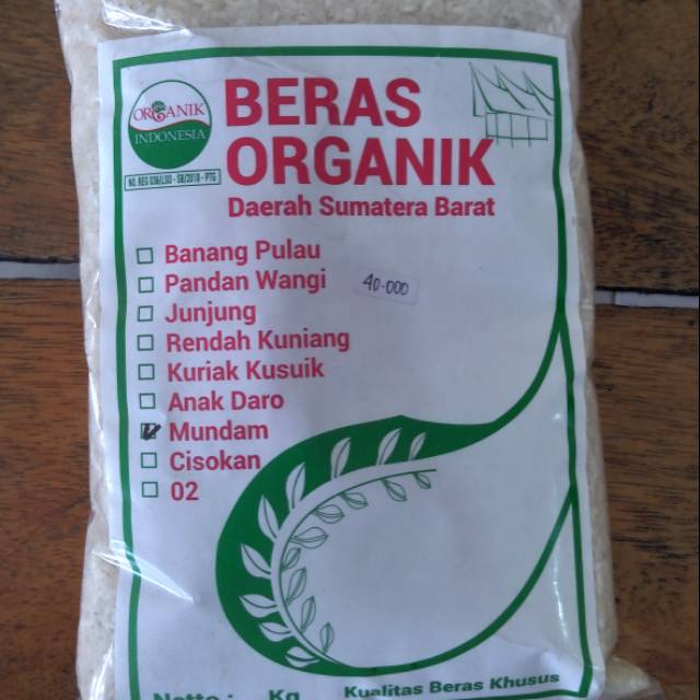 

Beras Organik Mundam 2Kg