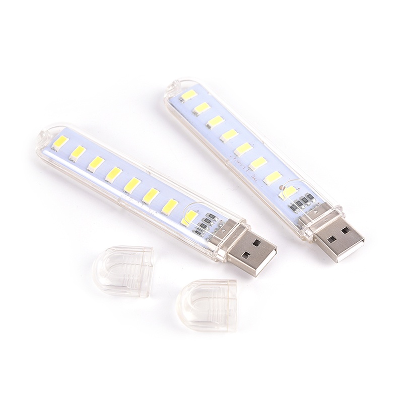 &lt; E2id &amp; &gt; Lampu Malam 8-LED Mini Portable Tenaga USB Untuk Laptop