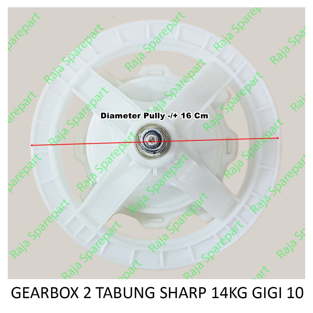 Gearbox Mesin Cuci 2 Tabung Sharp 14kg Gigi 10 GB24 GSH