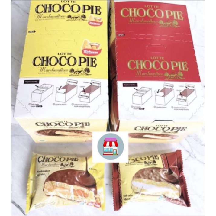 

Lotte Choco Pie 1 Box Isi 12pak x 28gr