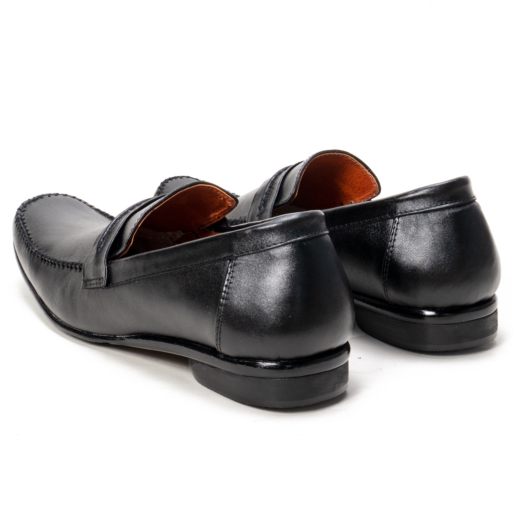 Sepatu Pantofel Slip On Pria Formal Kulit Asli M9604